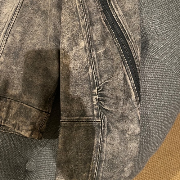 Rachel Roy Leather Jacket Size Medium Taupe/Brown - Picture 8 of 8